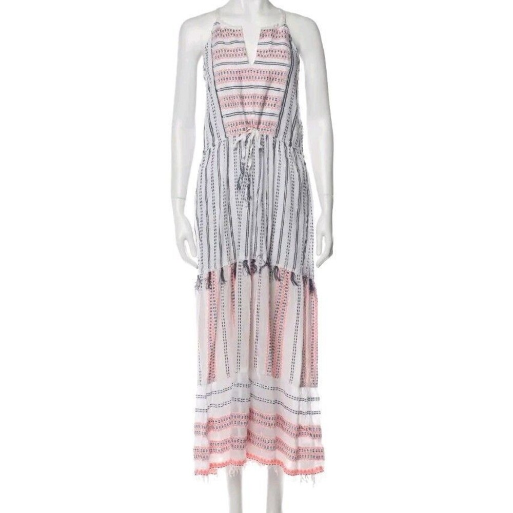 Lemlem Women's XS Long‎ Halter Dress Light Coral Seer Dress Beach $427